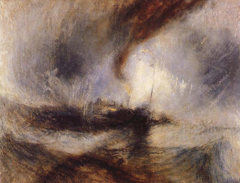 J.M.W. Turner Angbat in snostorm Sweden oil painting art